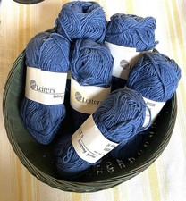 Vintage Leiters Kntting Yarn, 6 Skeins, Cotton, 50 grams, Color 54 Horizon