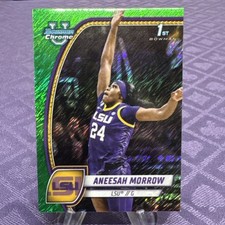 Aneesah Morrow 2024-25 Bowman Chrome U #6 Base 1st Green Shimmer LSU Tigers
