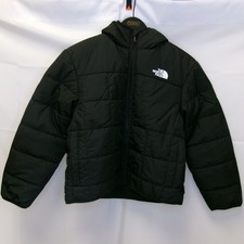 The North Face Boys' Reversible Shasta Hooded Jacket, TNF Black, Large - USED