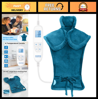 Electric Heating Pad for Back Pain Relief, Neck & Shoulder Heat Therapy, 24''x33''