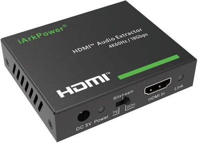HDMI 2.0 Audio Extractor 4K 60Hz to Optical 3.5mm Audio Splitter Dolby Vision