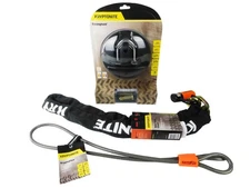 Kryptonite Stronghold and 410 4 ft Looped cable NY Chain 1217 5.5 ft w/Disc Lock