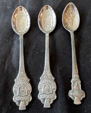 Lot of 3 Rolex Bucherer Switzerland Souvenir Spoons 2 Lucerne Engraved Lions