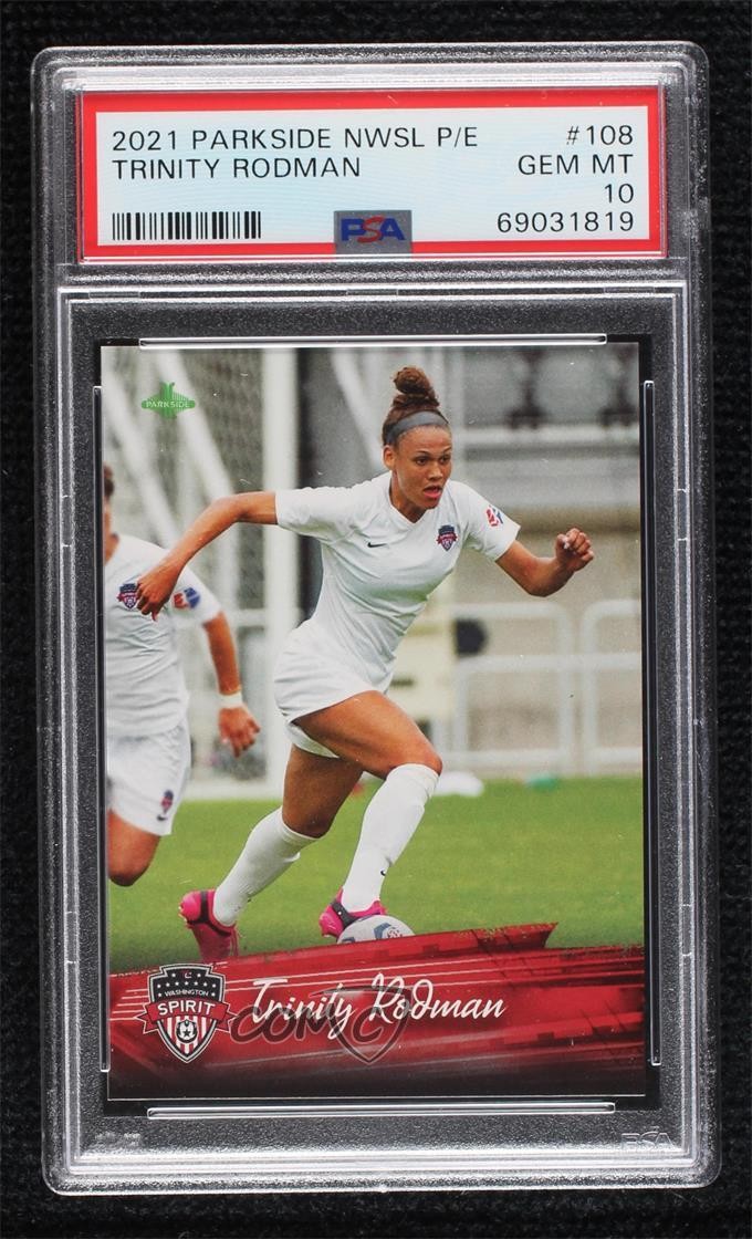 2021 Parkside NWSL Trinity Rodman #108 PSA 10 GEM MT Rookie RC 0y42