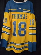 St Louis Blues Robert Thomas Adidas Authentic Reverse Retro Jersey 54