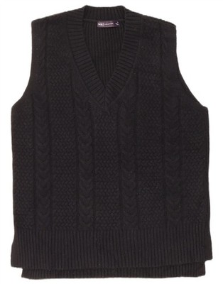 Marks & Spencer Mens Vest Tank Top Medium Black Polyester DR03