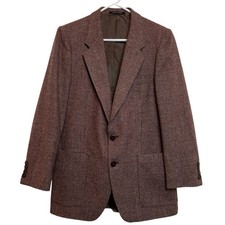 YSL Yves Saint Laurent Men's Tweed Blazer Jacket Coat Made in France 36 Vintage