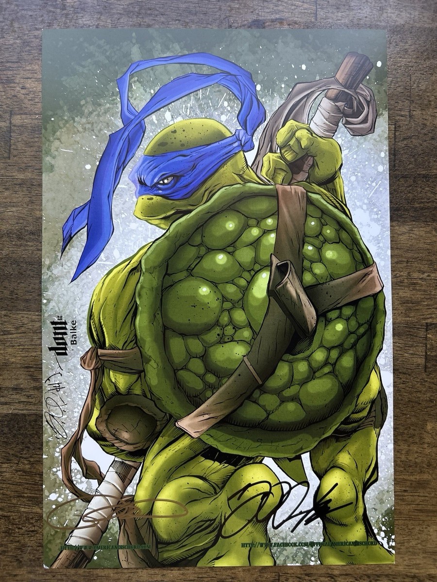 TMNT DONATELLO PRINT HAND SIGNED Jeff Balke Teenage Mutant Ninja