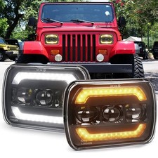 For Land Rover Discovery 1 & 2 5x7” LED Scheinwerfer Hi/Lo Beam DRL X2 headlight