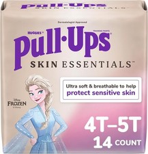 Huggies Pull-Ups Girls' Skin Essentials Training Pants, Elsa-Frozen, 4T-5T 14 CT