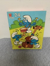 Vintage 1982 Milton Bradley 24 Piece Smurfs Puzzle Unopened NIB