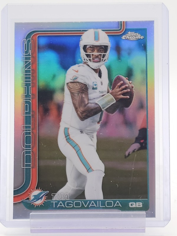 TUA TAGOVAILOA 2025 TOPPS CHROME REFRACTOR #187 DOLPHINS Q2045