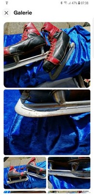 Eislaufen Eisschnelllauf Schnelllaufen Schuh Leder Kult Alt 45 Rot Schwarz LICO