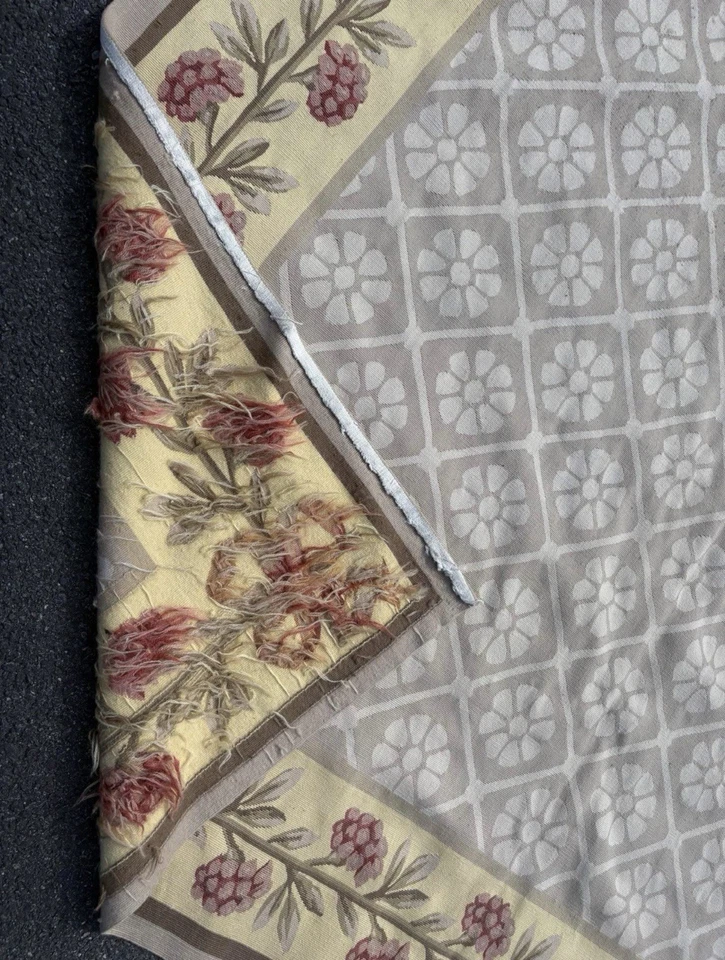 10x14 Handmade Luxury French  Needlepoint Rug: Aubusson Style Wool Carpet - Image 4 of 4