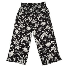 Bohemian Palazzo Pants Medium Flowy Floral Rayon Wide Leg Crop Beach Vacation