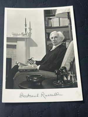 Bertrand Russell-RARE Vintage Signed Photograph (Nobel Prize 1950)