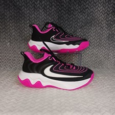 Nike Giannis Immortality 4 Basketball Kids Shoes Black Fuchsia FZ6734 Sz 5.5Y