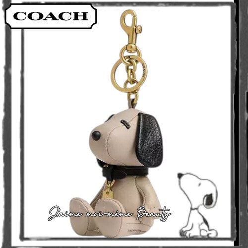 HTF Coach X Peanuts Snoopy Collectible Bag Charm Leather - NWT - CBH29