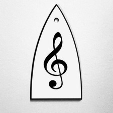 GUITAR TRUSS ROD COVER - Engraved Etched - ESP LTD - TREBLE CLEF Music Note