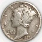 1927 Mercury Dime circulated 90% Silver Fine+ Full Rim Free Post Tracking