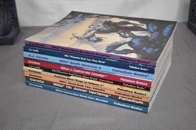 Palladium Books 9 book RPG lot (South America, Juicer Uprising, Coalition War)