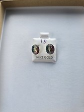14k Gold Virgin mary earrings