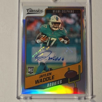 2021 Panini Classics Premium Edition Jaylen Waddle Silver Auto RC Miami Dolphins