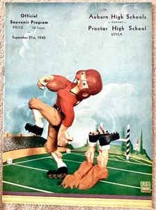 UTICA & AUBURN, NY 1940- FOOTBALL PROGRAM, 24 PAGES, PHOTOS & ADS, VG-EX!