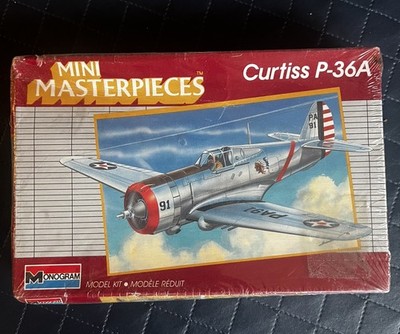 Vintage Monogram Curtiss P-36A Mini Masterpieces Plane Model Kit #5014