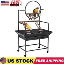 Bird Play Stand,Metal Parrot Playground with Perches and Ladders,for Parakeet