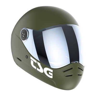TSG Pass 2.0 Full Face Helmet , Downhill Skateboarding, M (56-58 cm), Olive