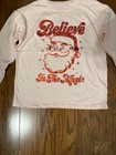 Girls Size 8 SO Christmas Graphic Print Long Cuffed Sleeves Light Pink T-Shirt — photo 4