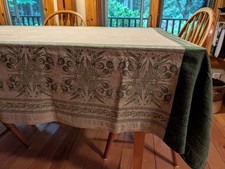 Cotton/linen damask 80x67 tablecloth 10 napkins