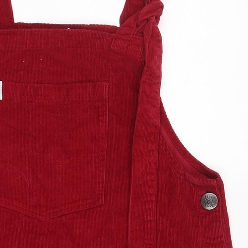 Lucy & Yak Women's Red Corduroy Pinafore Dress S - Picture 12 of 12