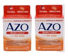 2 PACK AZO Bladder Control with Go-Less 108 Capsules 09/2026+ New In Box