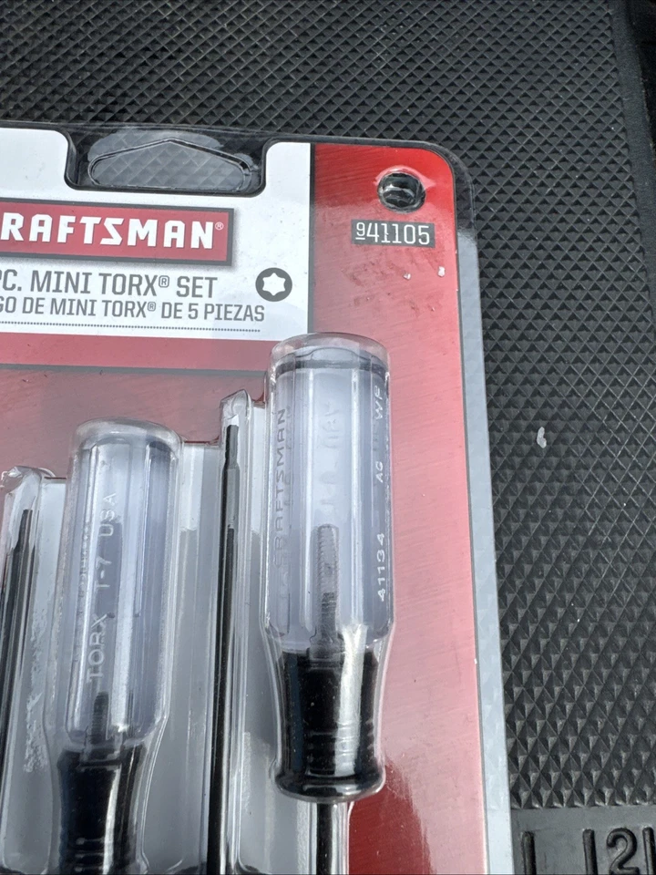 Sears Craftsman USA Nos 5pc Mini Torx Screwdriver Set Rare USA 41105 - Image 3 of 4