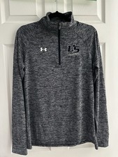 Under Armour Gray Quarter-Zip Pullover US Volleyball HeatGear Loose Fit Size Sm