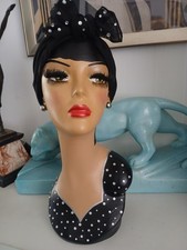 vintage retro artdeco hand painted mannequin head refurbished Retro Style