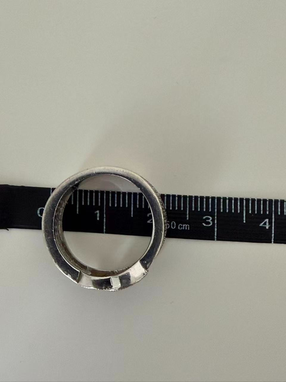 925 Sterling Silver Interlocking C Ring Pavé CZ B… - image 6