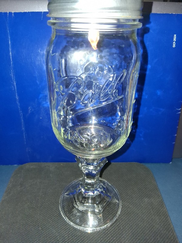 2 BALL GLASS Mason Jars Tapered RARE 