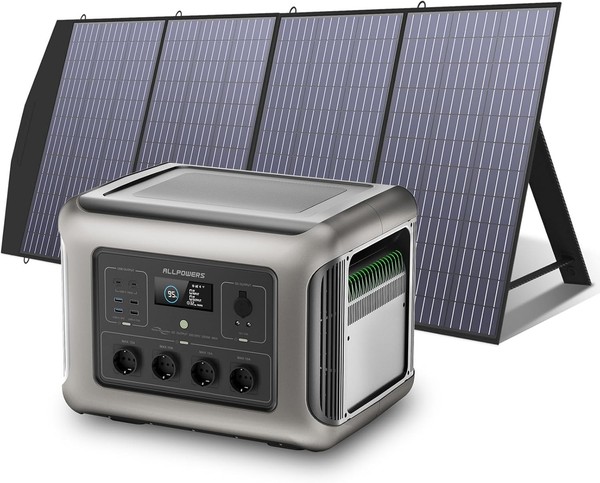 Allpowers R2500 Solargenerator 2016Wh Mit 200W Solarmodul FüR Stromausfall, Camp-image