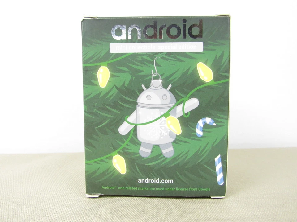 Google Android Mini Adorno de Navidad Coleccionable - Plateado - Dead Zebra Inc Foto 2 de 3