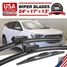 Set of (3) Front Rear Windshield Wiper Blades FOR 10-17 GMC Terrain 24" 17" 13"