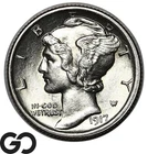 1917-D Mercury Dime, Full Split Bands, Lustrous Gem BU++ FSB