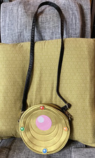 LOUNGEFLY Sailor Moon Crossbody Bag GOLD CIRCLE Cosplay Purse Clean w/Wear