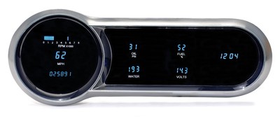 Dakota Digital Dash 1953-54 Chevy Car Gauge Cluster System VFD Clock VFD3-53C-C