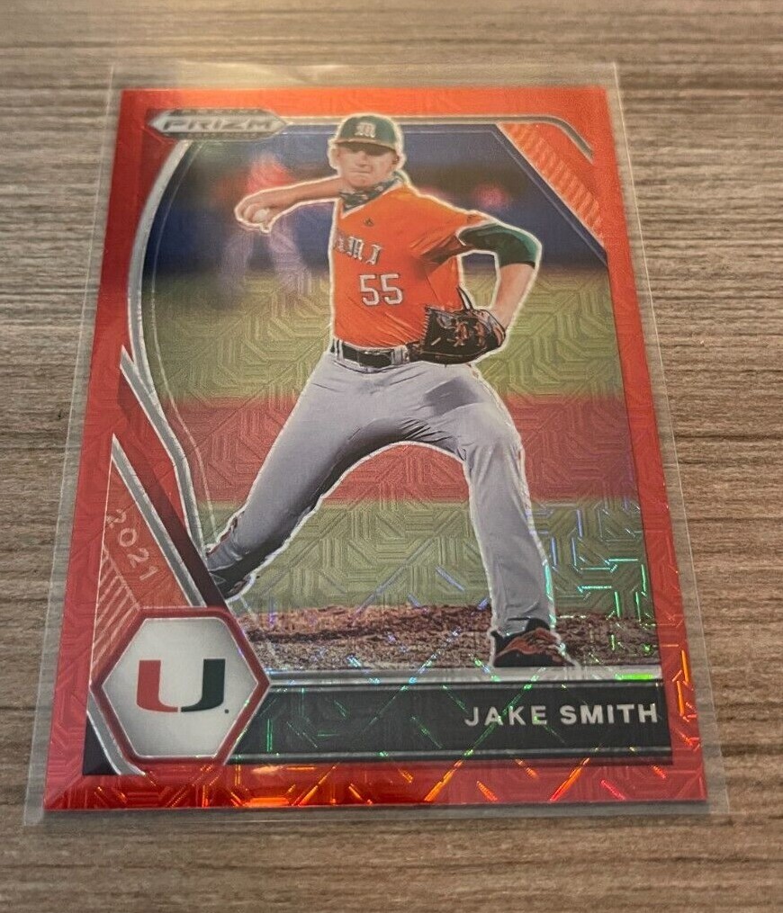 2021 Panini Prizm Draft Picks Jake Smith Red Velocity Prizm