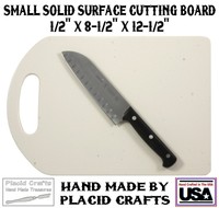Hand Made Solid Surface Small Cutting Board / Corian - Rice Paper Scb128 Hand Made Solid Surface Small Cutting Board / Corian - Rice Paper Scb128