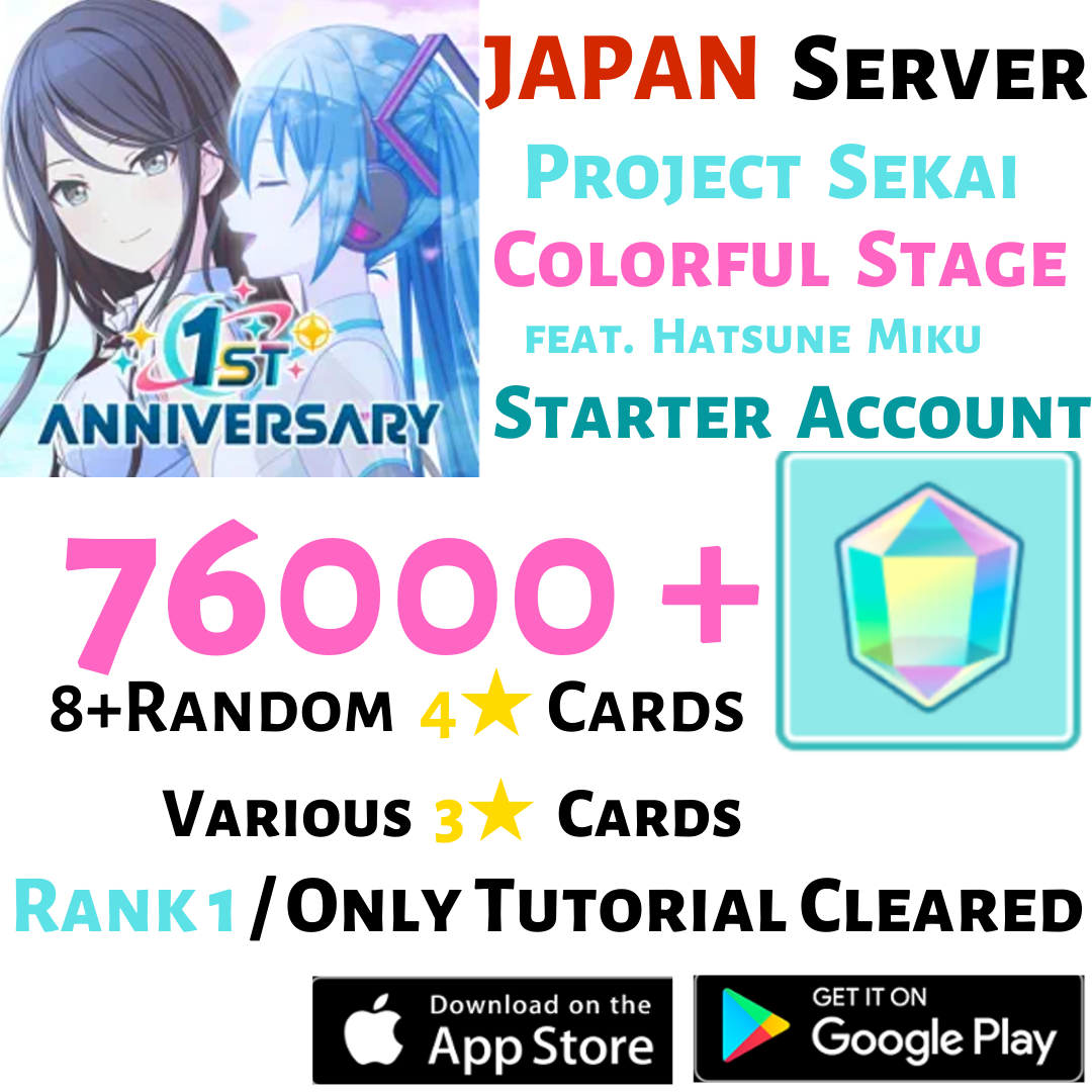 JP] 76000+ Gems Project Sekai Colorful Stage ft. Hatsune Miku Starter | eBay