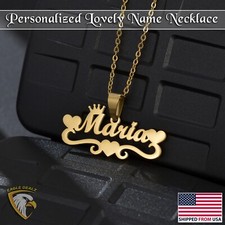 Custom Heart Name Necklace Personalized Necklace Cute Nameplate Pendant Gift